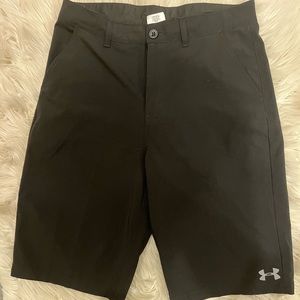 Black UA youth shorts